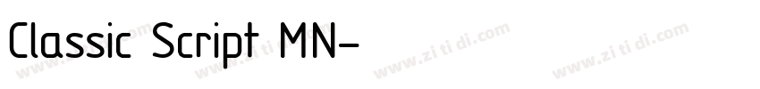 Classic Script MN字体转换